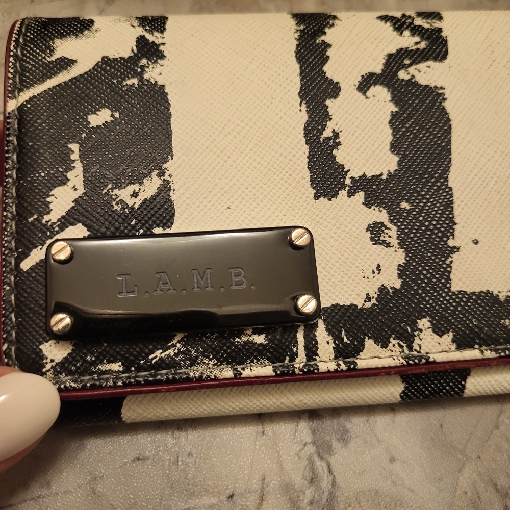 L.A.M.B. Black and White Wallet with Artistic Design - Picture 14 of 14